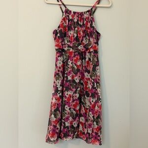 The Limited Multi-Colored Pink / Grey Floral Dress, Size 6